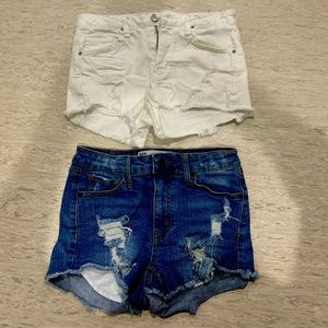 RSQ girls cut off jean shorts size 1